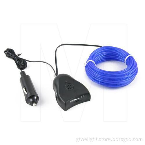 Car Decoration Sound Sensor EL Wire Blue 3meter